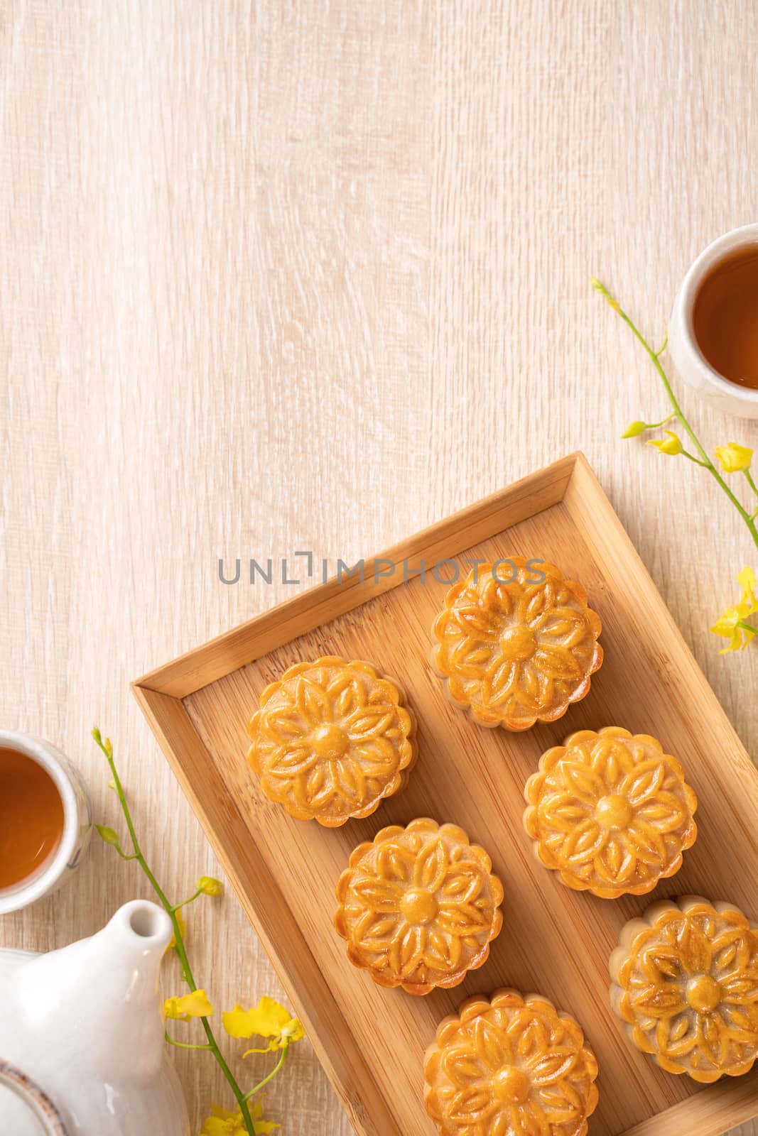 Mid-Autumn Festival holiday concept design of moon cake, mooncak by ROMIXIMAGE