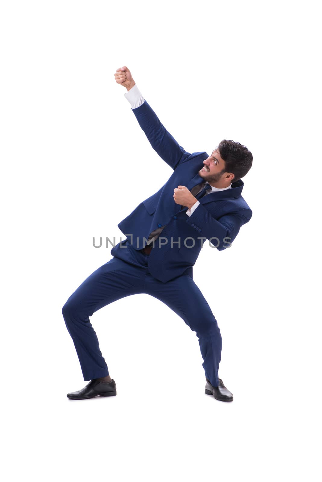Young businessman isolated on whie background 