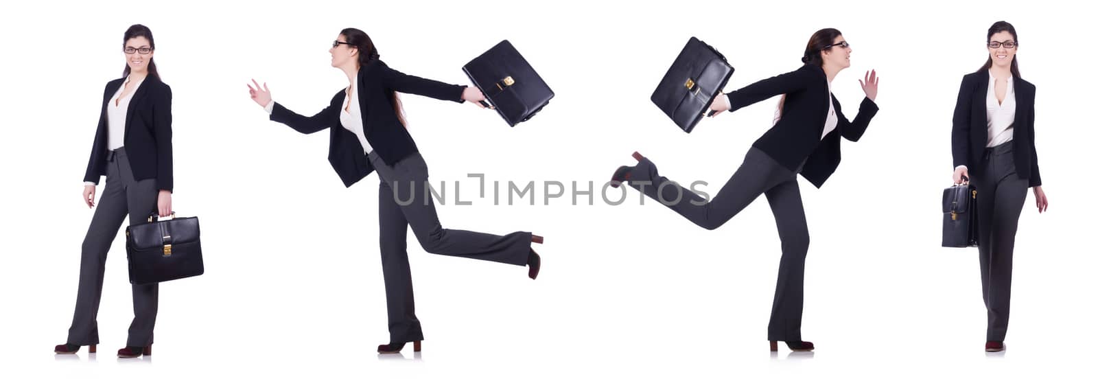 Young businesswoman in various poses