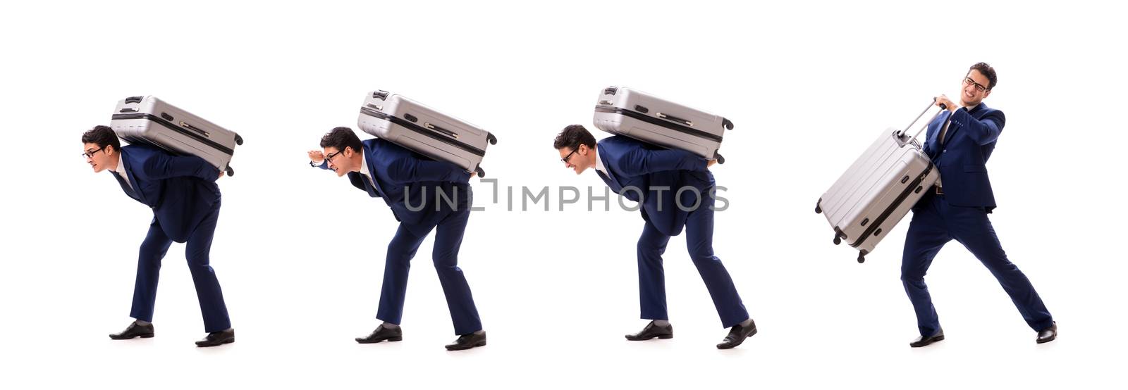 Businessman facing excess charges due to heavy suitcase