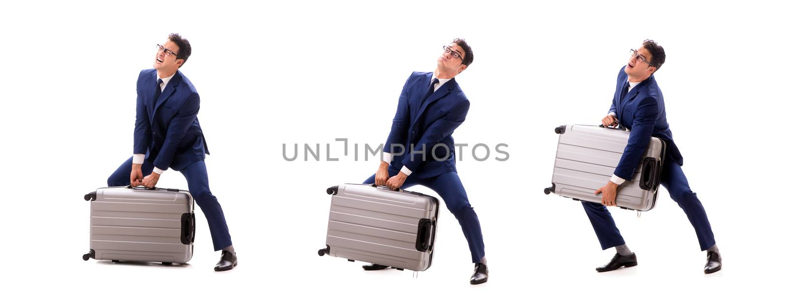 Businessman facing excess charges due to heavy suitcase
