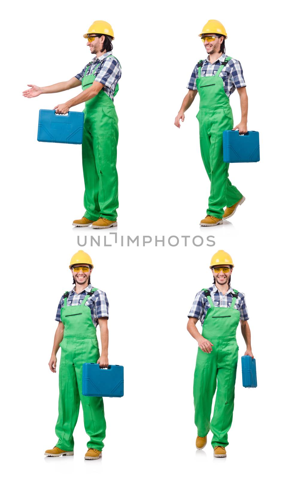 Industrial worker isolated on the white background