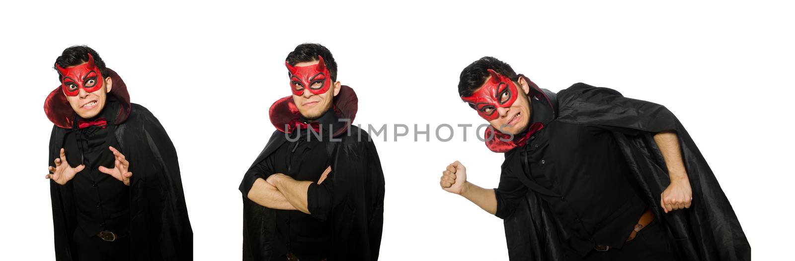 Funny devil isolated on the white background