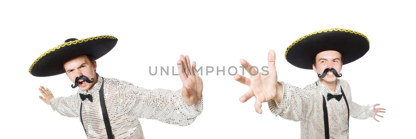 Funny mexican isolated on the white