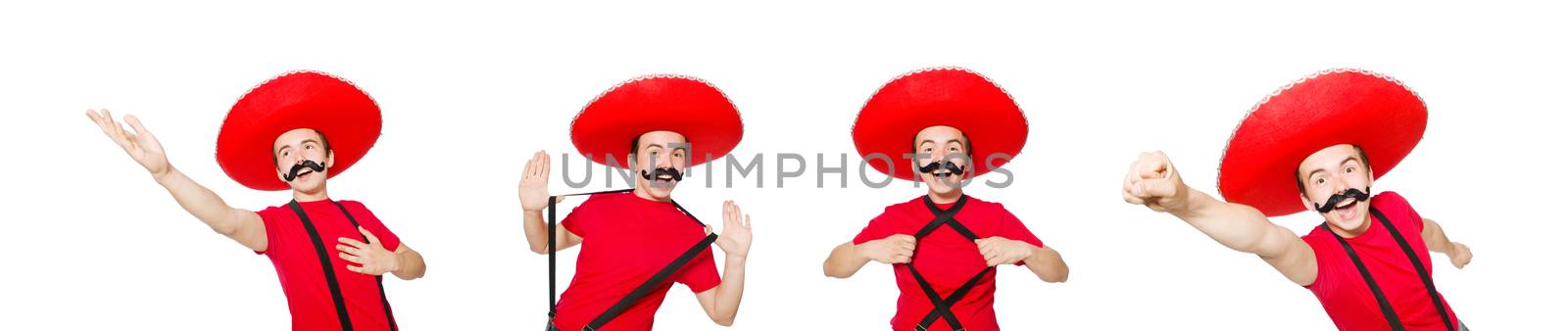 Funny mexican isolated on the white