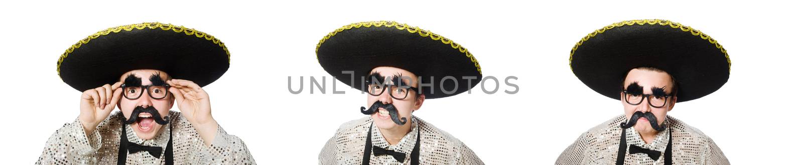 Funny mexican isolated on the white