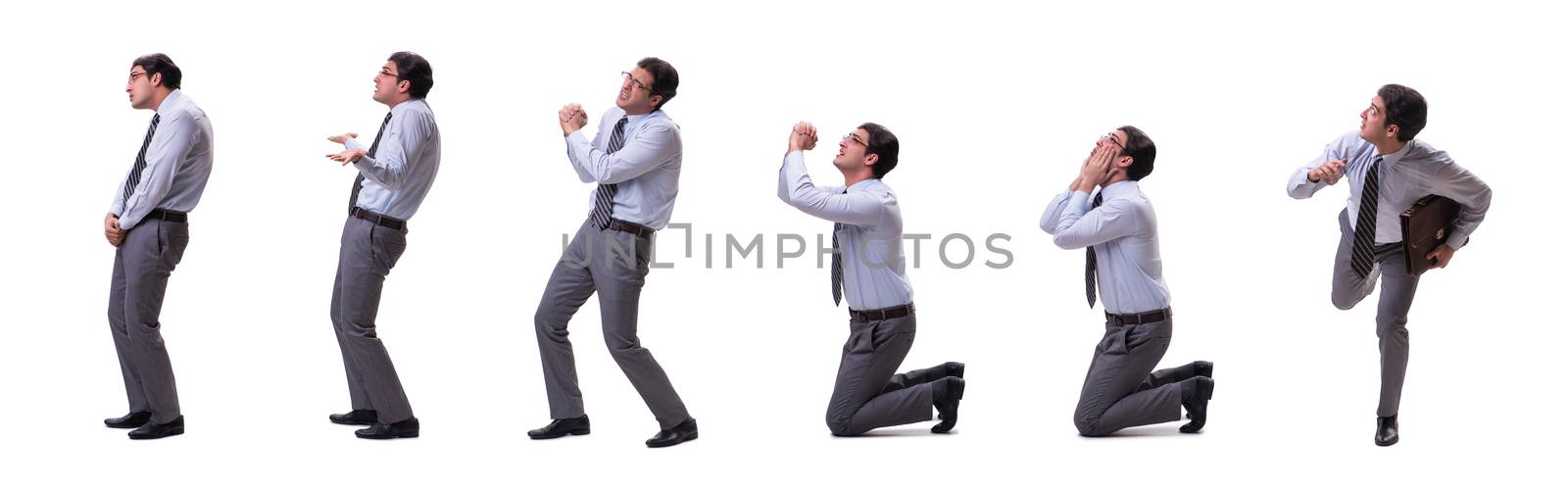 Businessman isolated on the white background