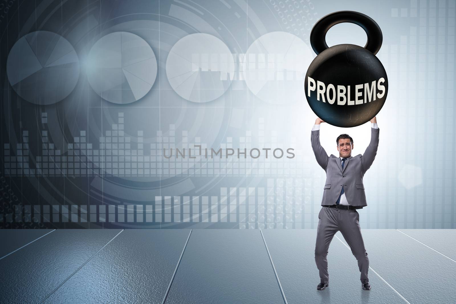 Business problem and challenge concept with businessman