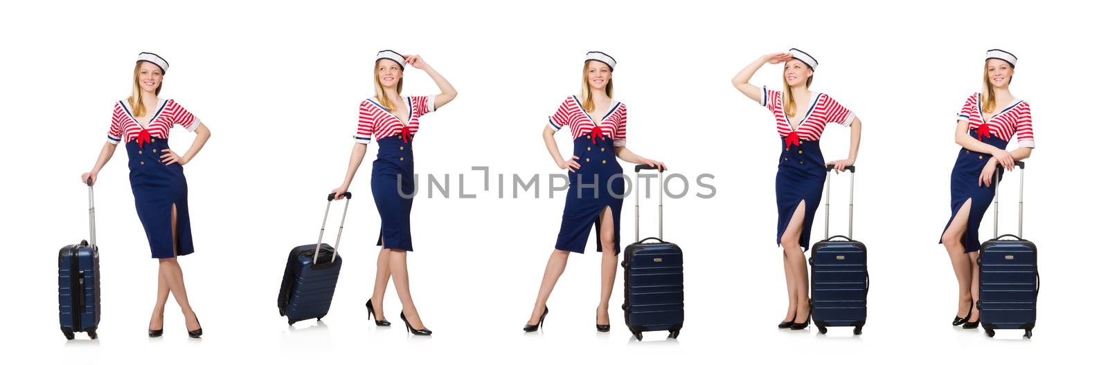 Travelling tourism concept isolated on white