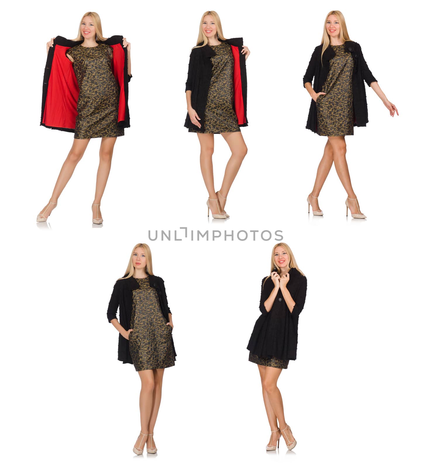 Pretty caucasian woman isolated on white