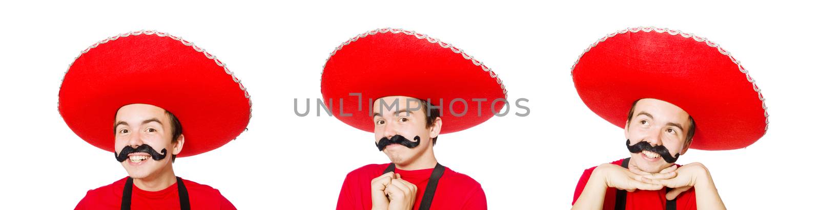 Funny mexican isolated on the white
