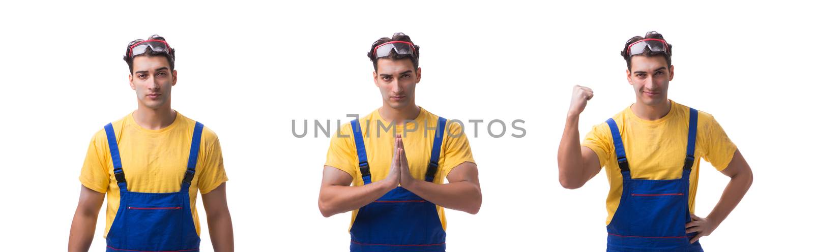 Contractor employee isolated on white background
