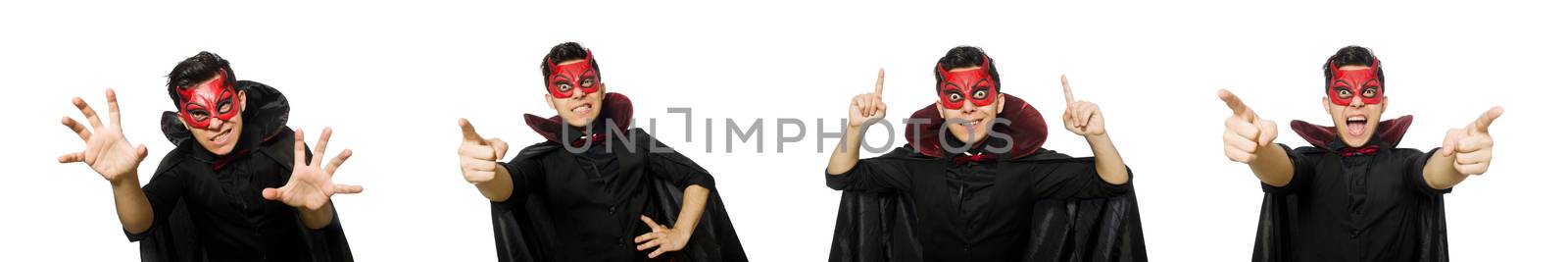 Funny devil isolated on the white background
