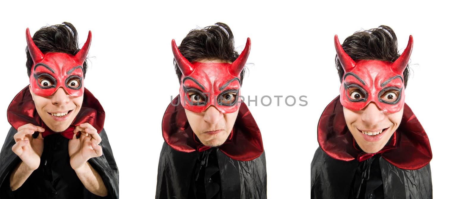 Funny devil isolated on the white background