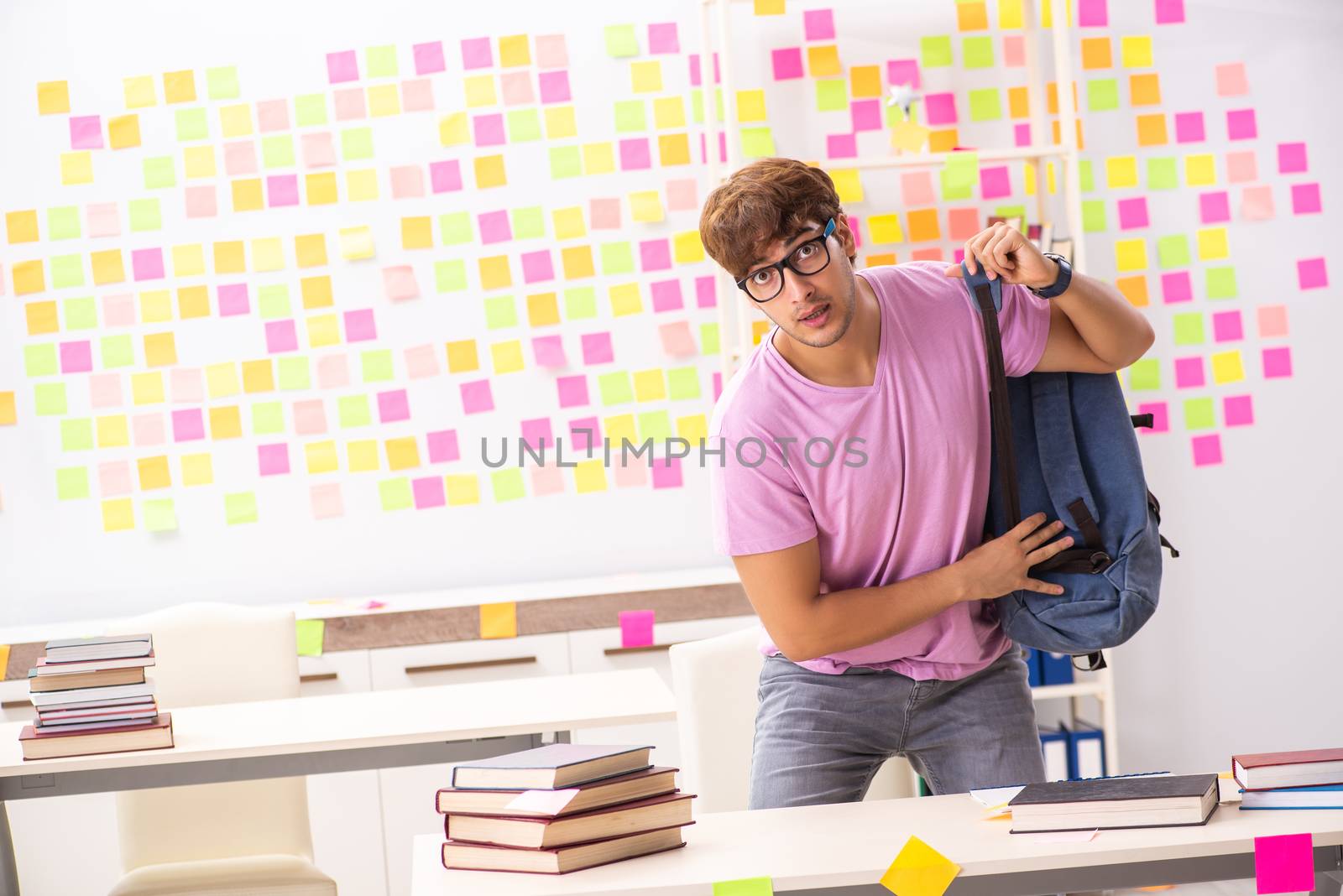 Student preparing for exams with many conflicting priorities 