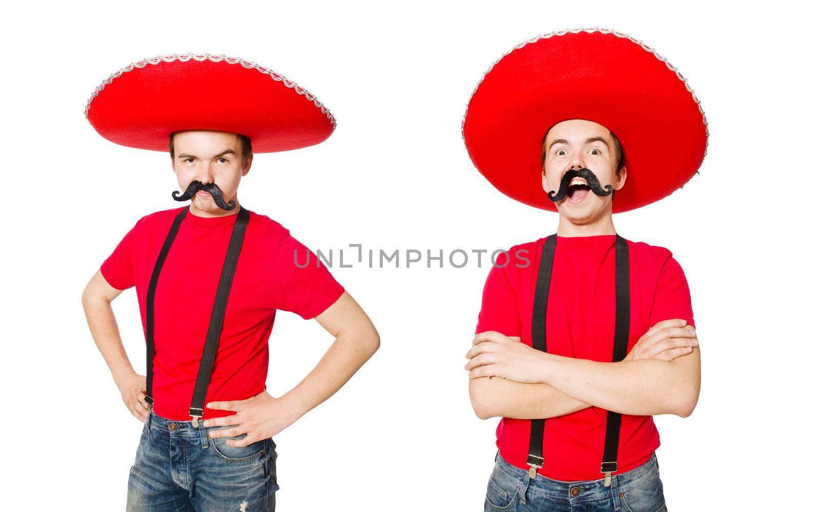 Funny mexican isolated on the white
