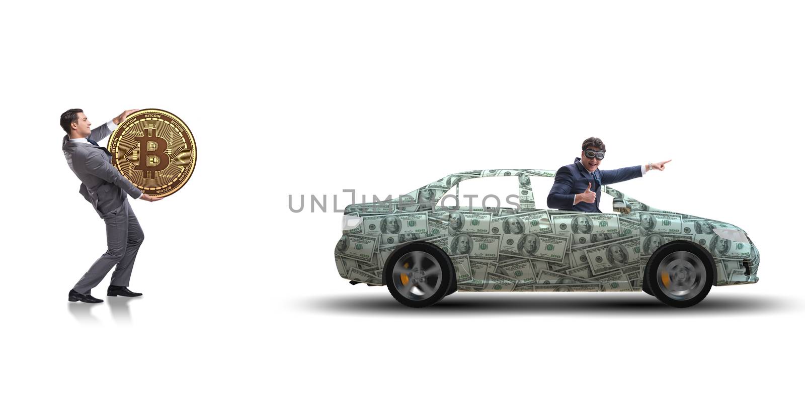 Concept of car purchase on credit terms