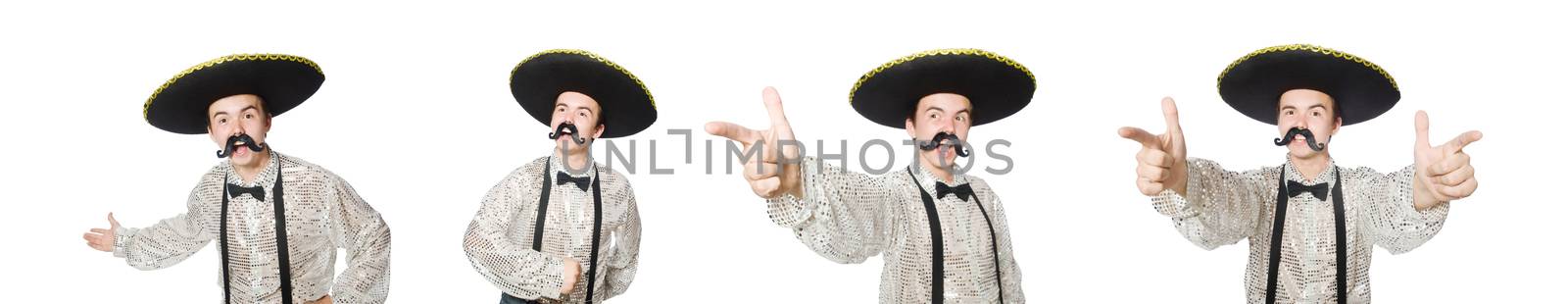 Funny mexican isolated on the white