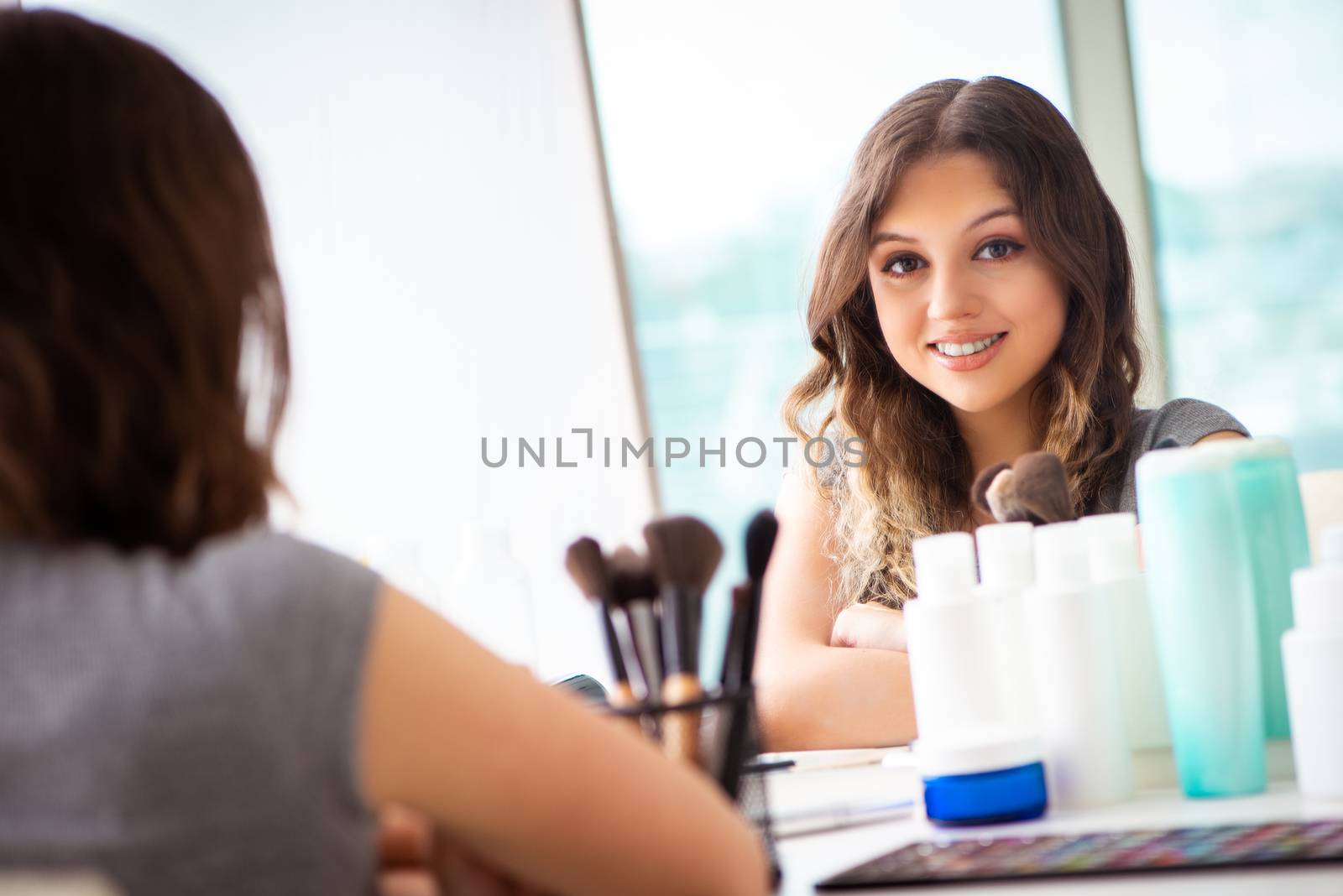 Young woman in the beauty salon
