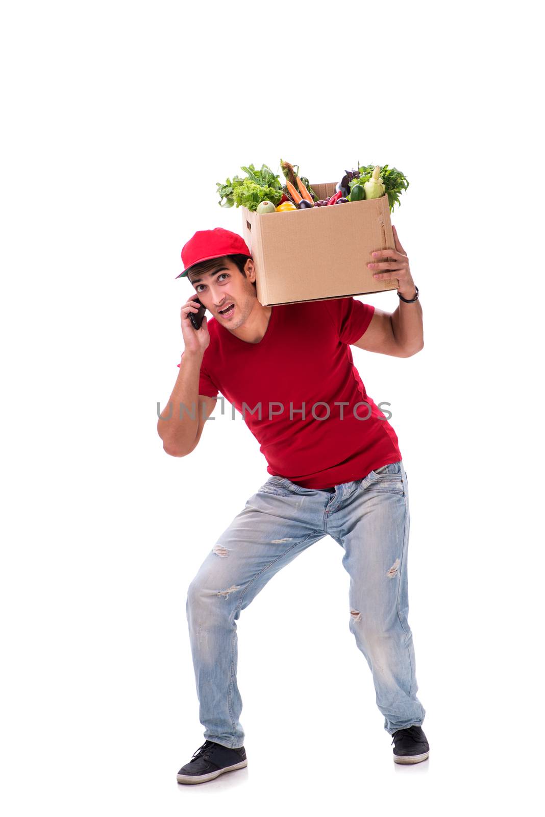 Concept of shopping delivery isolated on white background