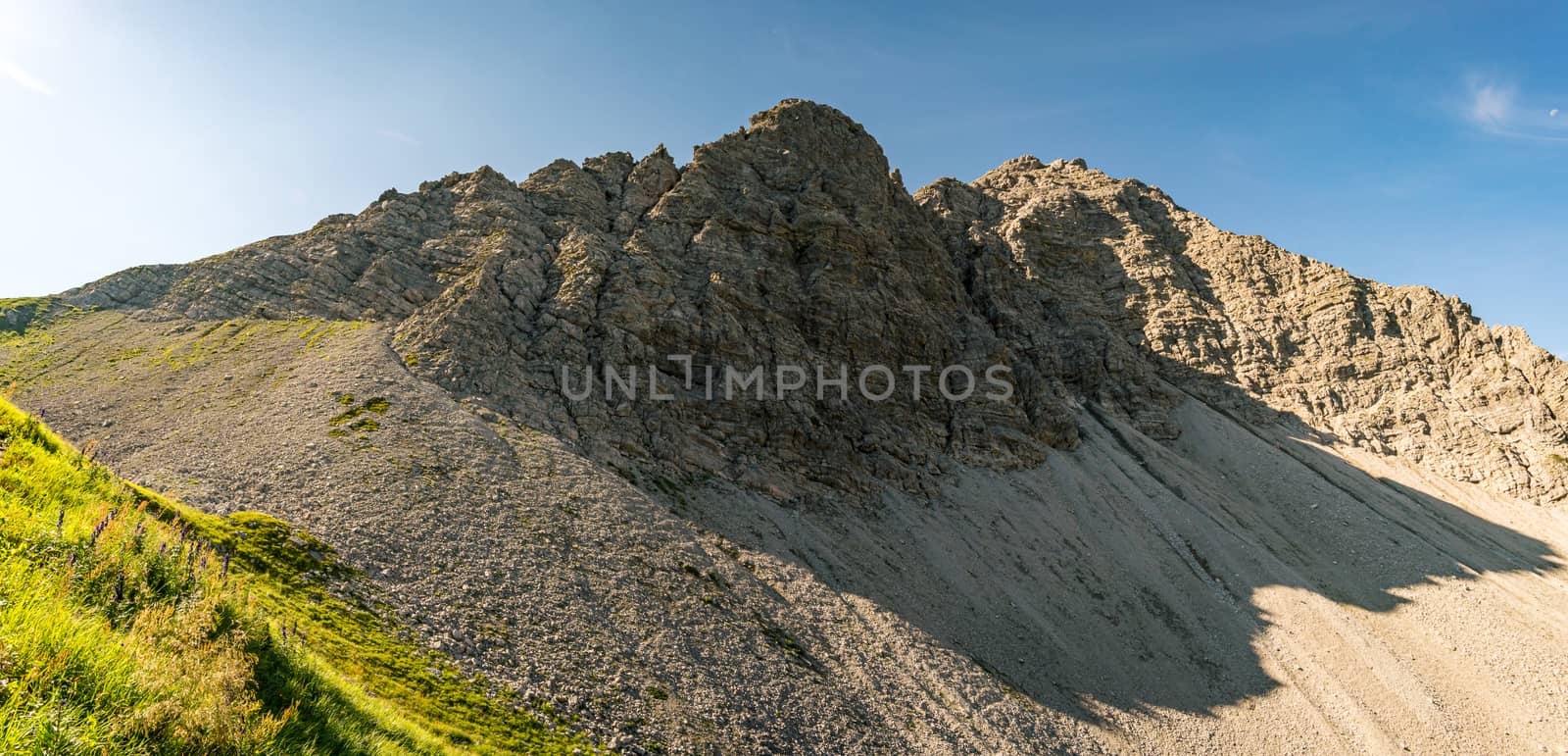 Climbing the Karhorn Via Ferrata near Warth Schrocken in the Lechquellen Mountains in Vorarlberg Austria