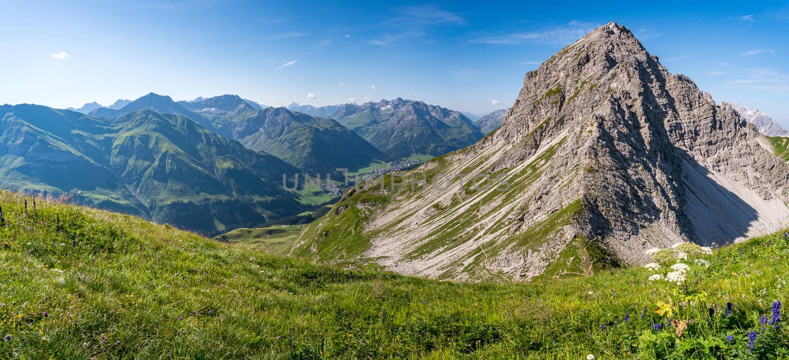 Climbing the Karhorn Via Ferrata near Warth Schrocken in the Lechquellen Mountains by mindscapephotos