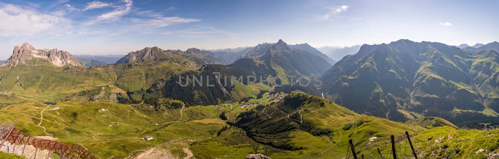 Climbing the Karhorn Via Ferrata near Warth Schrocken in the Lechquellen Mountains by mindscapephotos