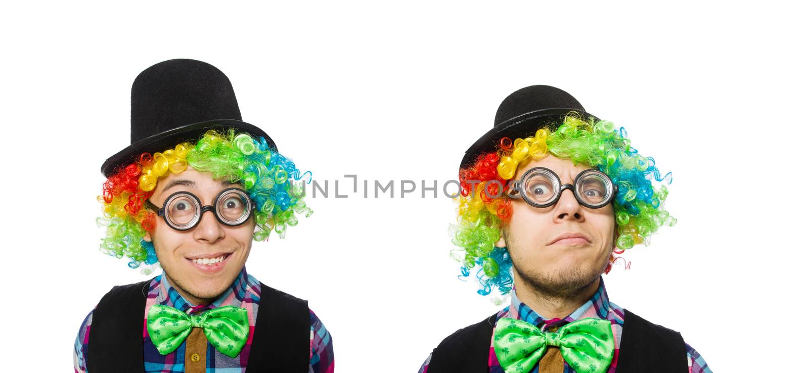 Clown isolated on the white background
