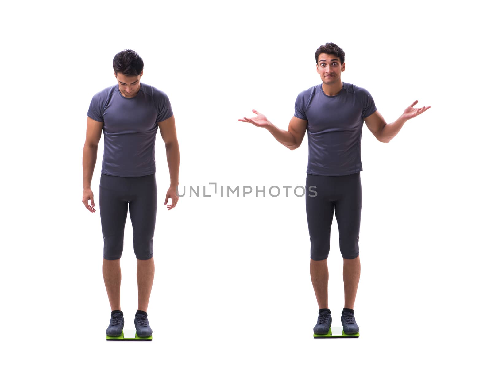 Sportsman isolated on the white background