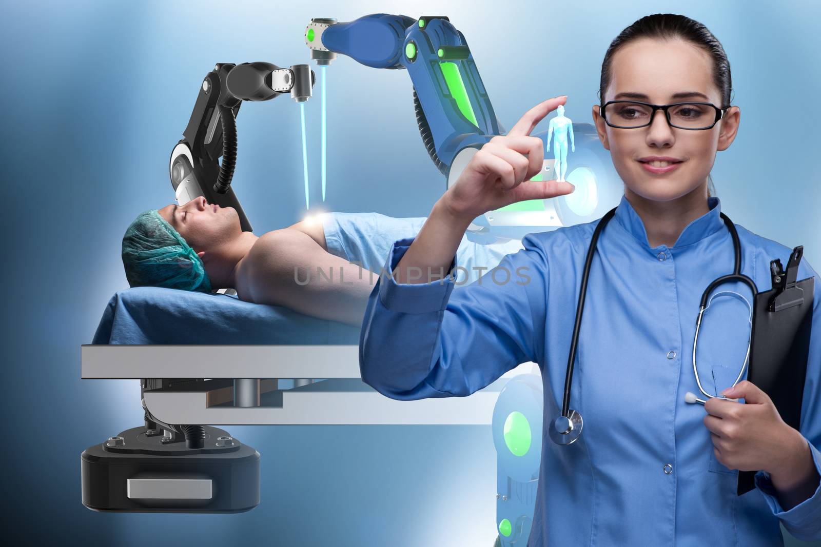 Woman doctor in telemedicine concept