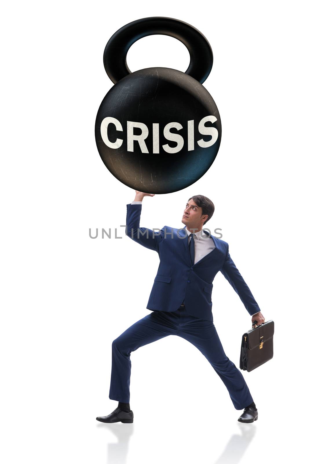 Business concept of crisis and recession by Elnur