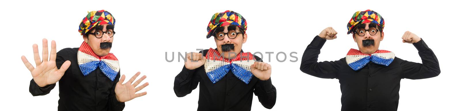 Clown isolated on the white background