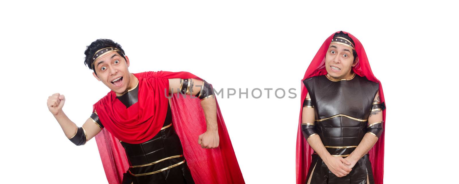 Gladiator isolated on white