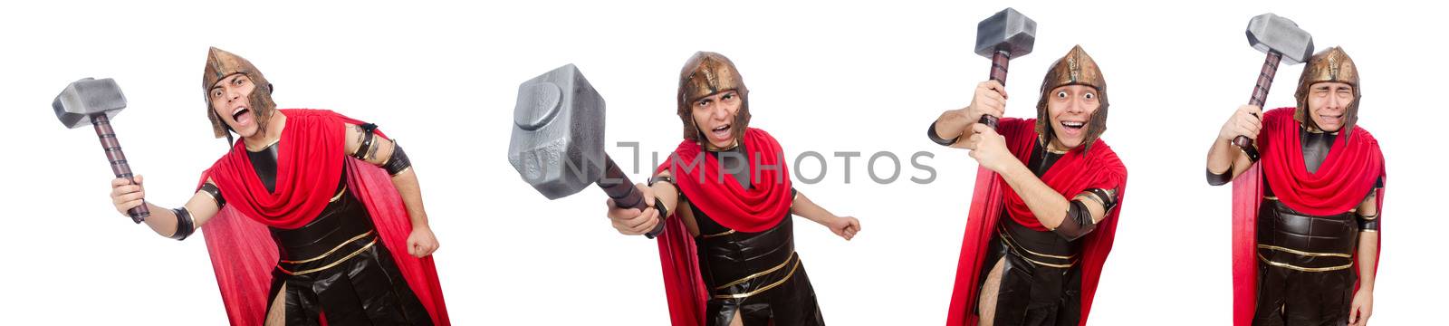 Gladiator isolated on white