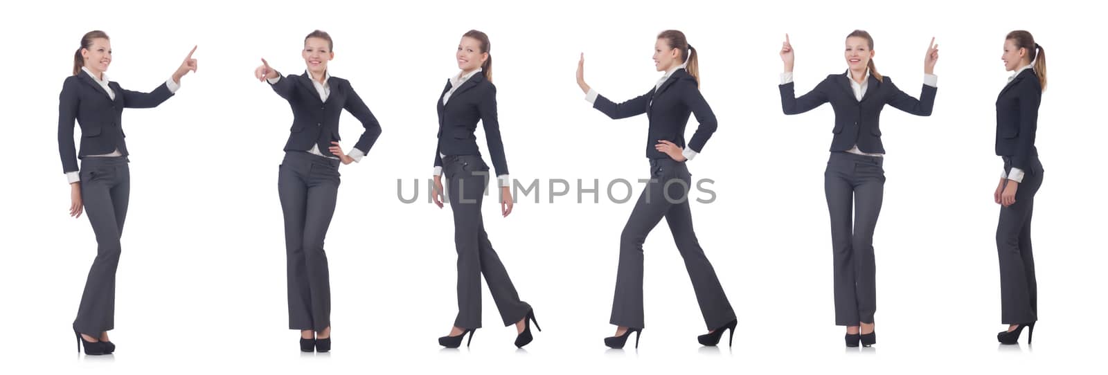 Woman businesswoman isolated on white