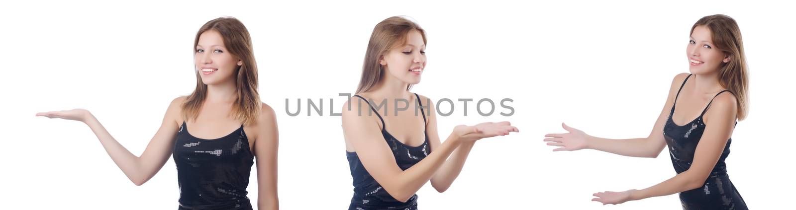 Woman isolated on the white background