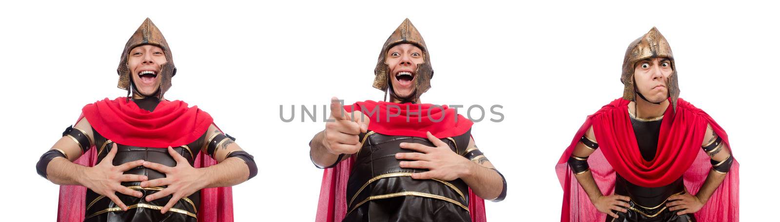 Gladiator isolated on white