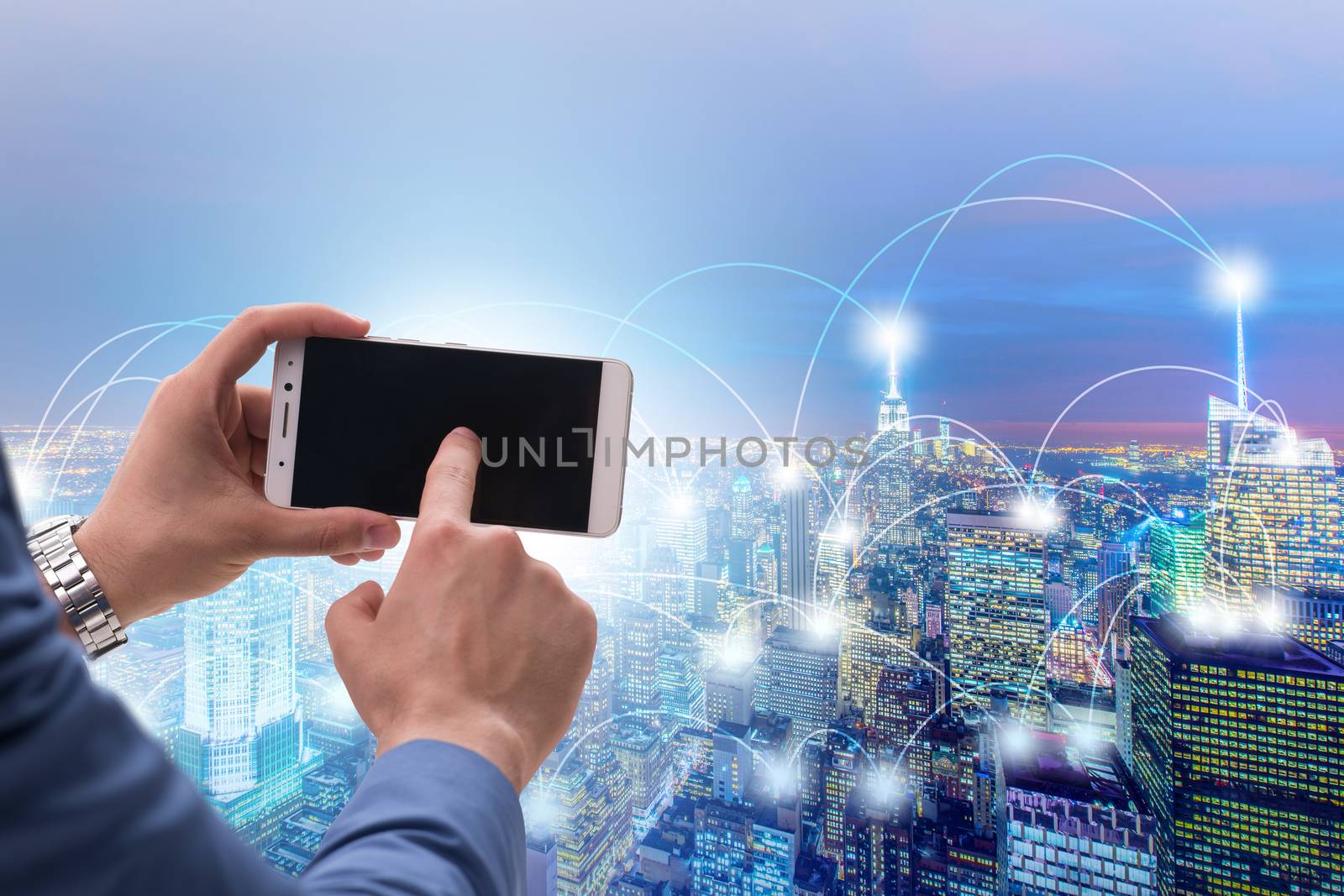 Smart city in innovation concept