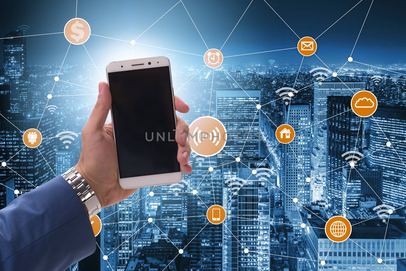 Smart city in innovation concept