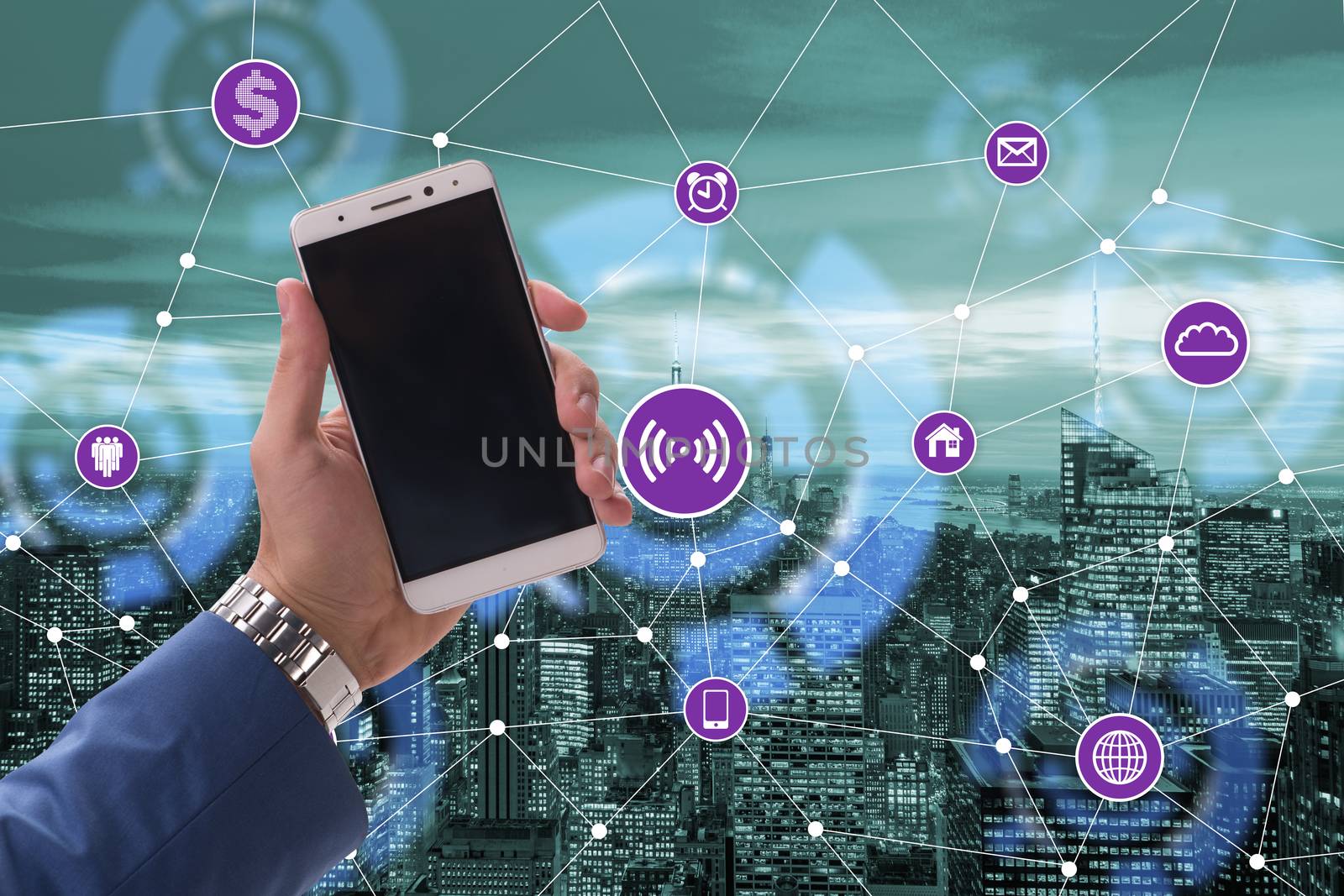 Smart city in innovation concept