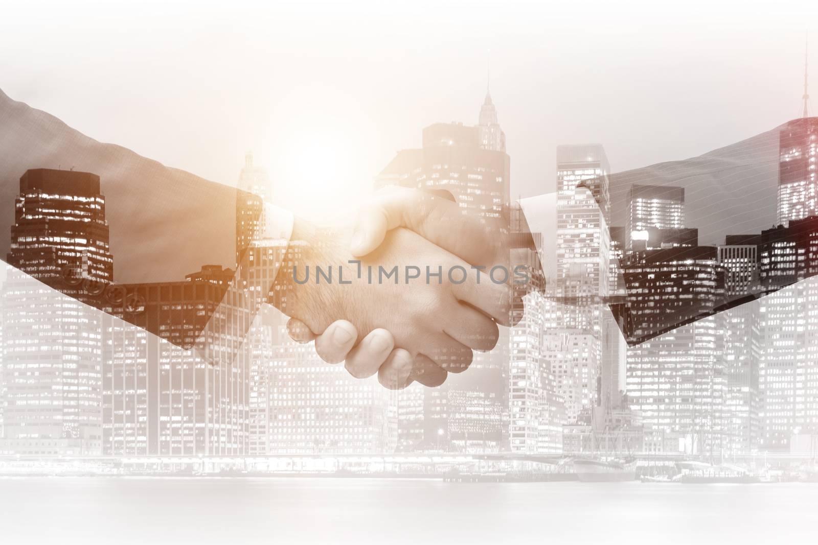 Concept of cooperation with handshake by Elnur