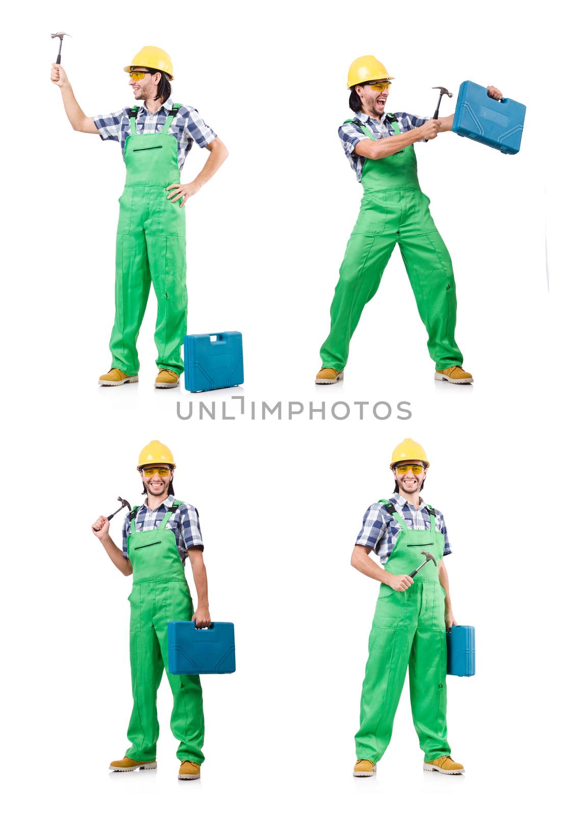 Industrial worker isolated on the white background by Elnur