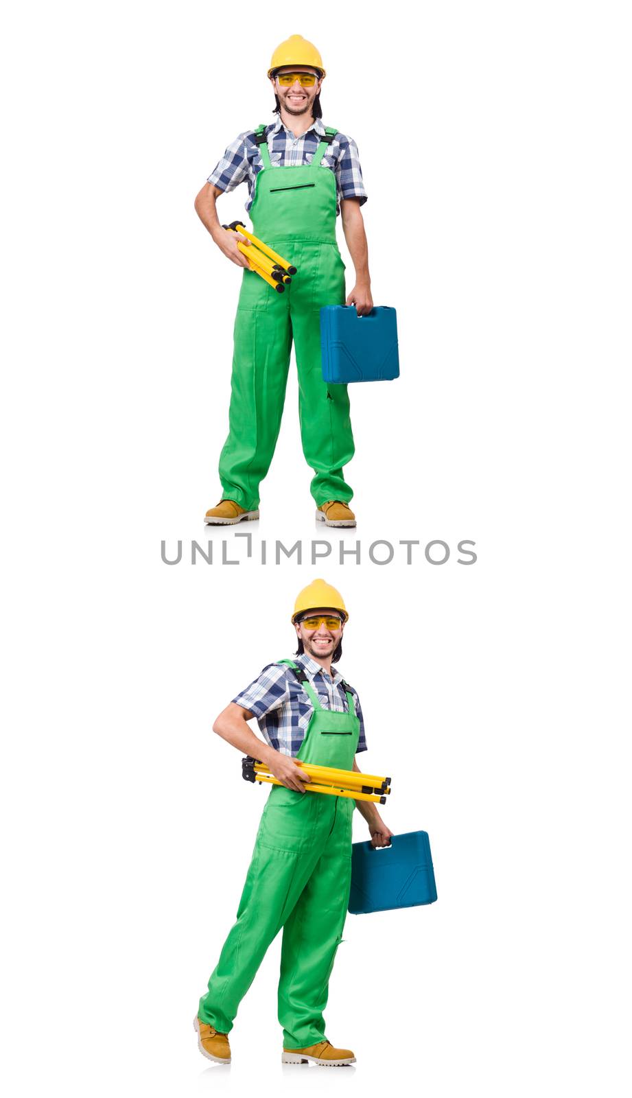 Industrial worker isolated on the white background by Elnur