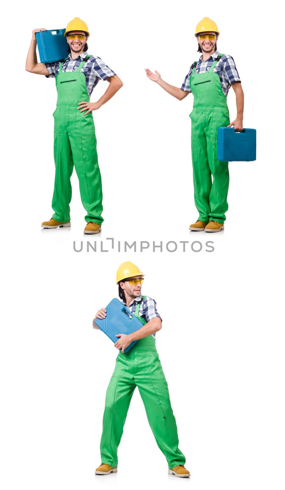 Industrial worker isolated on the white background by Elnur