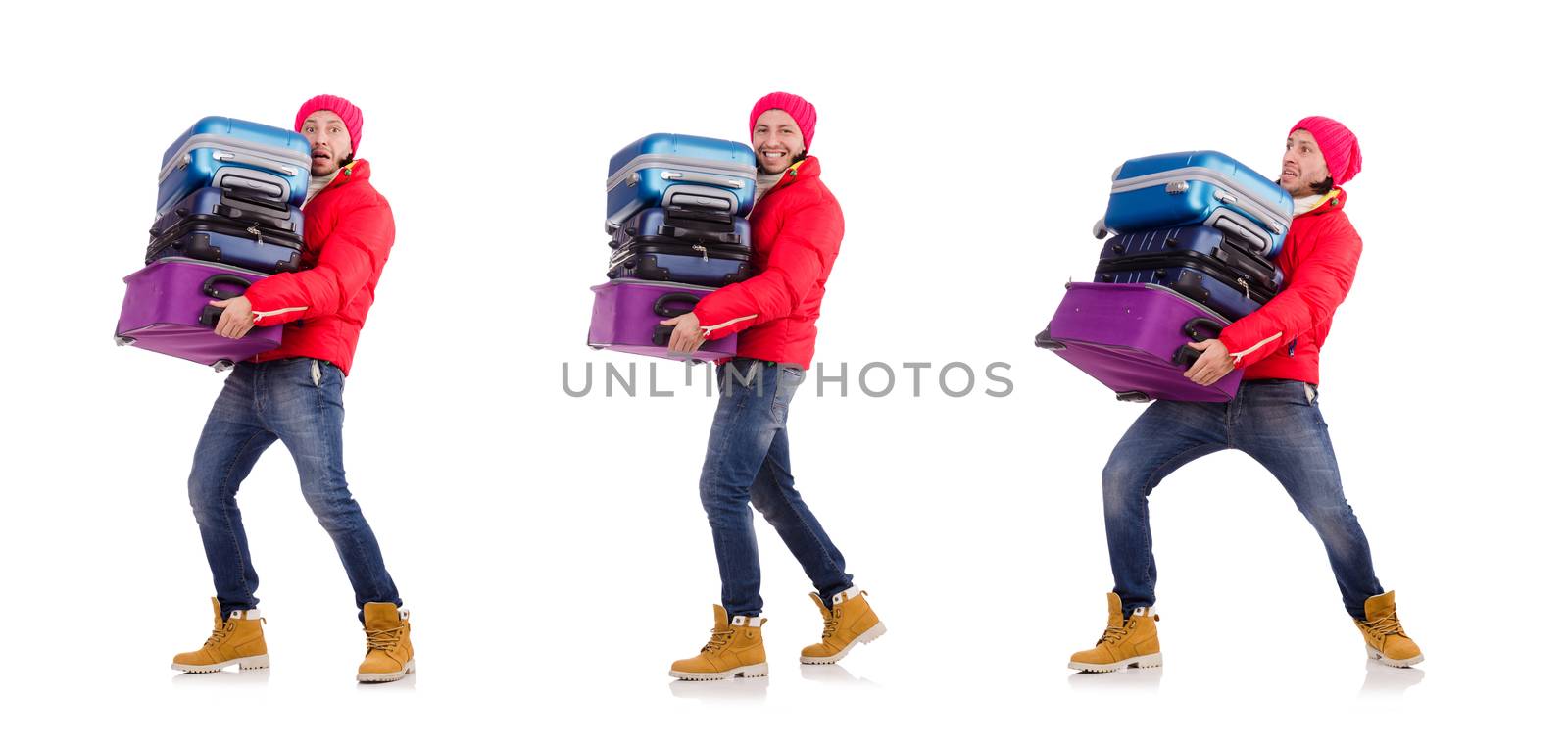 Man preparing for winter vacation