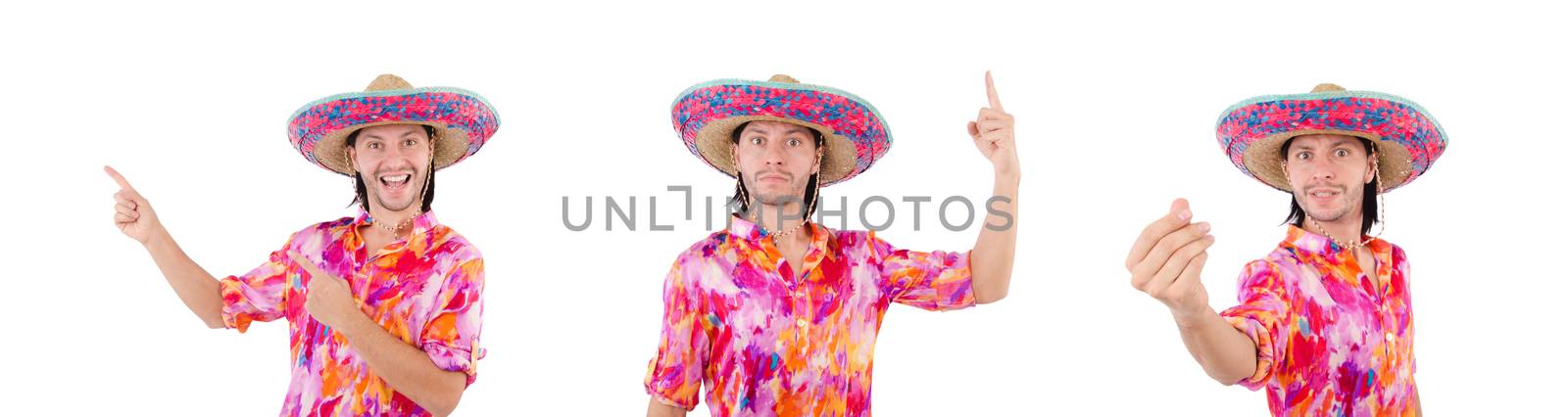 Funny mexican with sombrero hat by Elnur