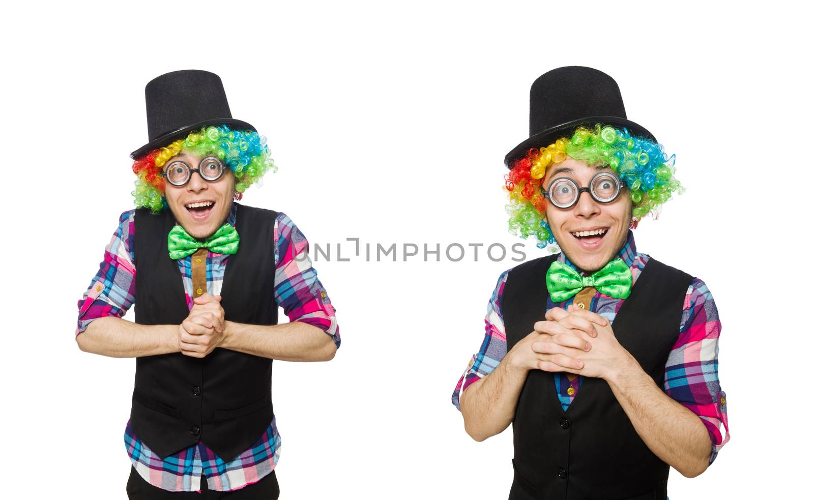 Clown isolated on the white background