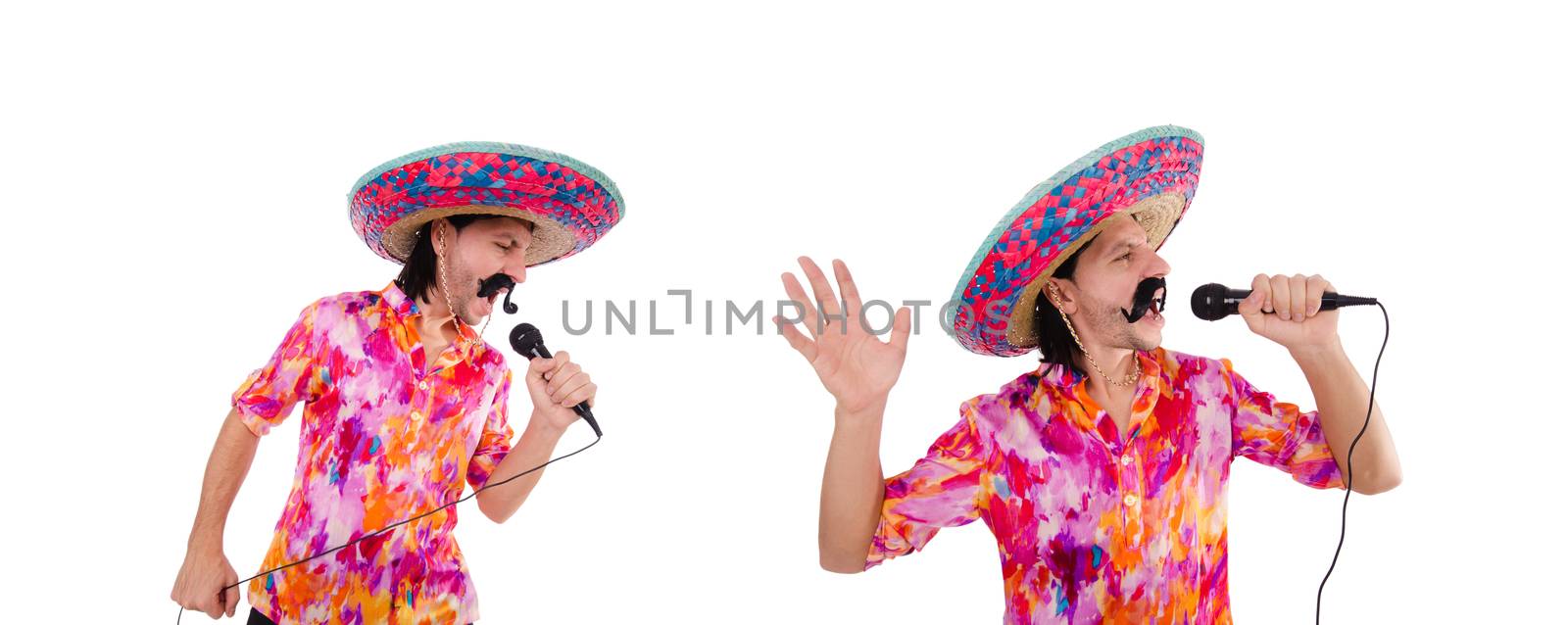 Funny mexican with sombrero hat by Elnur