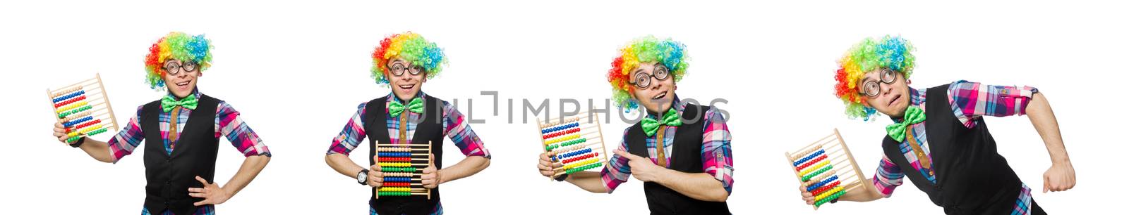 Clown isolated on the white background by Elnur