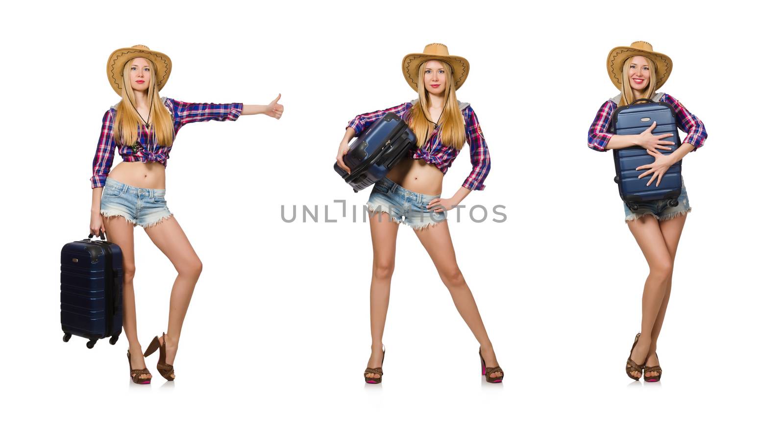 Travelling tourism concept isolated on white